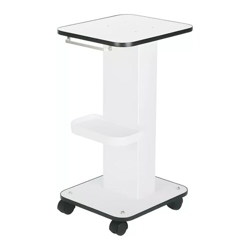 Mesa Carrito Auxiliar para Spa Estetica, Color Blanco 