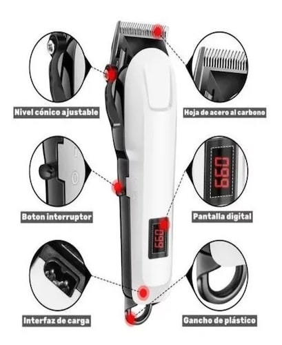 Maquina Para Cortar Cabello Cortadora De Pelo Profesional