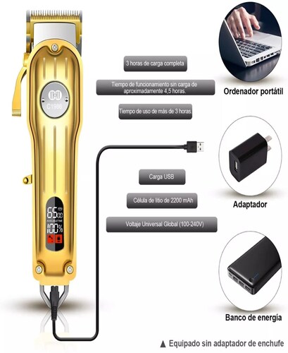 Maquina Para Cortar Cabello Pelo Cortadora De Cabello Kit.