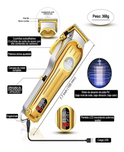 Maquina Para Cortar Cabello Pelo Cortadora De Cabello Kit.