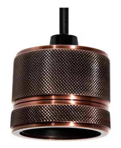 Lámpara Colgante Mini Retro Bronce Antiguo E27 60w 1 Luz.