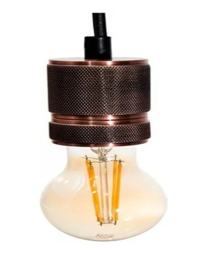Lámpara Colgante Mini Retro Bronce Antiguo E27 60w 1 Luz.