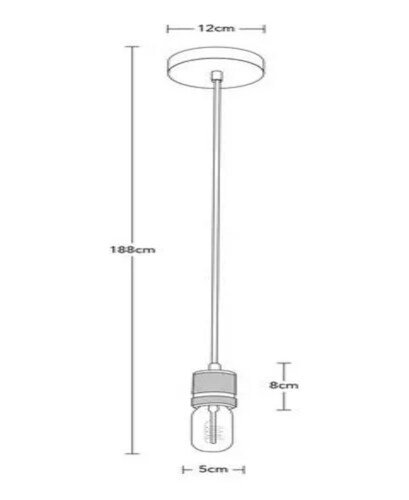 Lámpara Colgante Mini Retro Bronce Antiguo E27 60w 1 Luz.