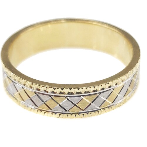 Par De Argollas Matrimoniales 14k Diseño D Rombos Florentino