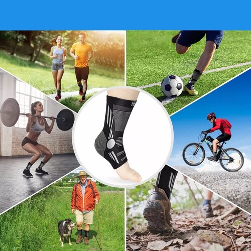 Par Tobilleras Deportivas Elástica De Compresión Gym Correr