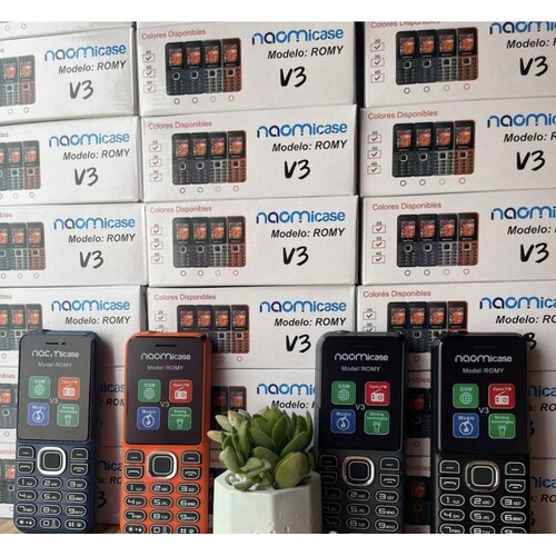 Naomicase Romy V3 4G Naranja Libre Celular Barra Barrita Teclado