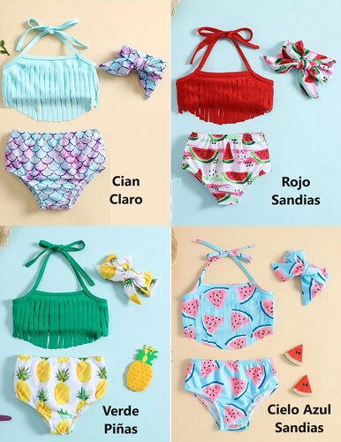 Traje de baño para niña 3 piezas
