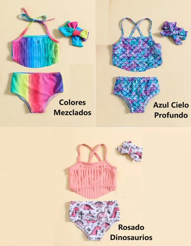 Traje de baño para niña 3 piezas