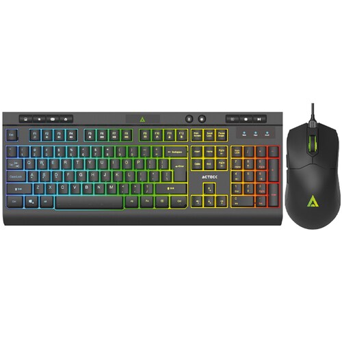 Kit Teclado y Mouse ACTECK CREATOR AUREAN PRO MK477G Alambrico USB LED AC-936750 