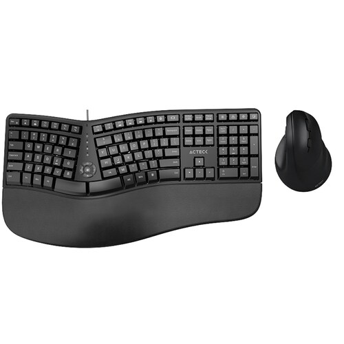 Kit Teclado y Mouse ACTECK VIRTUOS FITT MK770 Inalambrico USB-C Negro AC-936248 