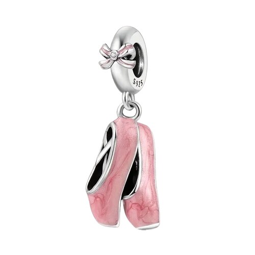 Zapatos De Ballet Rosa 925 Plata De Ley
