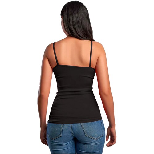 Mujer Camiseta de tirantes básica negro