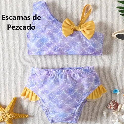 Traje de baño bikini para niña.