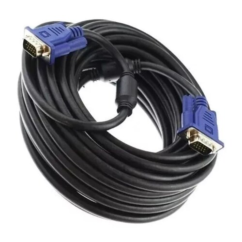 Gio Cable Vga A Vga De 15 Metros Blindado Uso Rudo Negro