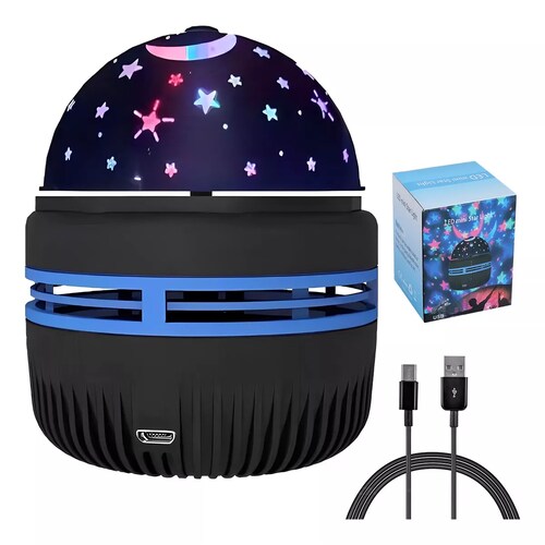 Lámpara Noche Mesa Proyector De Estrellas Niños Usb O Pilas