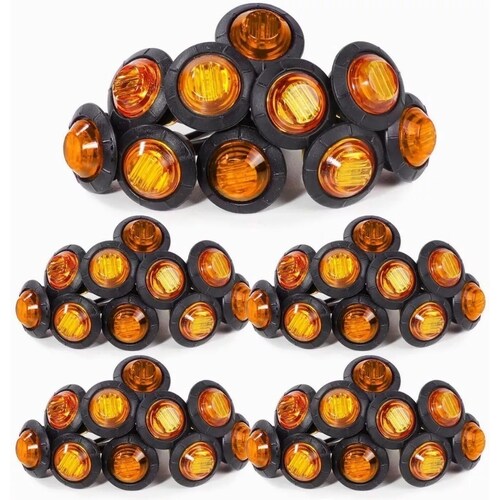 Set 50pzs Plafones Led Cromado Para Camión Trailer Micro 12v