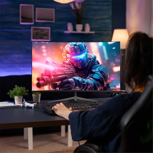 Monitor Gamer Curvo 27 BALAM RUSH ULTRA EARTH II MGX27C 1ms 165Hz FHD VA LED USB-C Negro BR-938273 