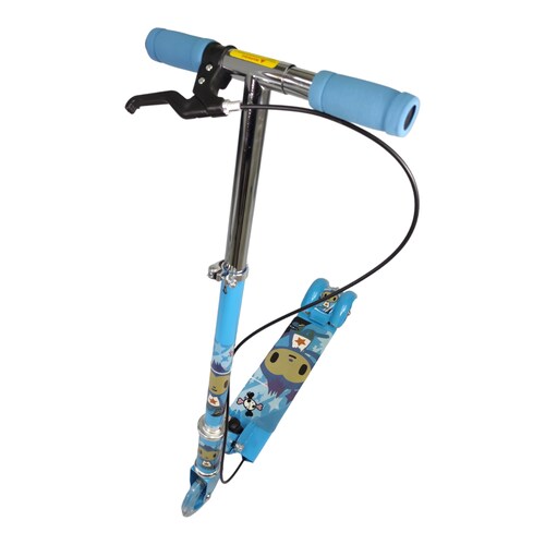 Patin del Diablo Scooter Tres Llantas con Luz y Freno de Mano  - Azul.