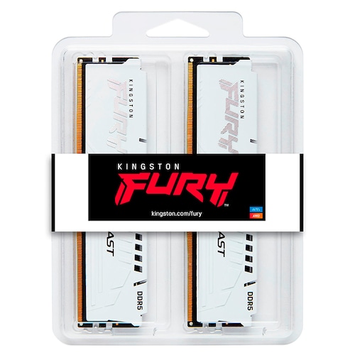 Memoria RAM DDR5 64GB 5600MT/s KINGSTON FURY BEAST 2x32GB Blanco KF556C36BWEK2-64 