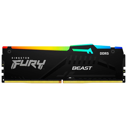 Memoria RAM DDR5 32GB 5200MT/s KINGSTON FURY BEAST RGB 1x32GB Negro KF552C36BBEA-32 