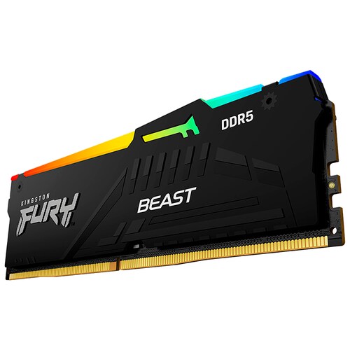 Memoria RAM DDR5 32GB 5200MT/s KINGSTON FURY BEAST RGB 1x32GB Negro KF552C36BBEA-32 
