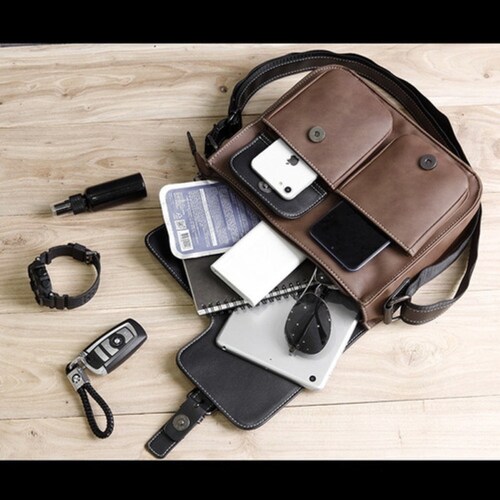 Bandolera Bolso Mensajero Hombre Gran Capacidad Impermeable 