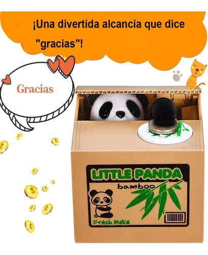 Hucha Panda Roba Moneda De Dinero Electronica Sonido Regalo.