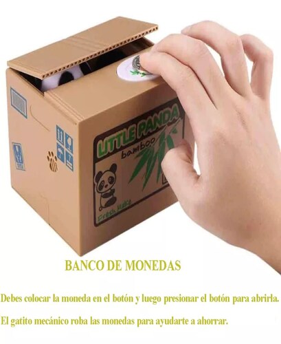 Hucha Panda Roba Moneda De Dinero Electronica Sonido Regalo.