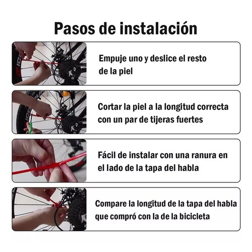 Juego 72pcs 24cm Popotes Cubre Rayos Motocross Spokes Bicicleta Amarillo