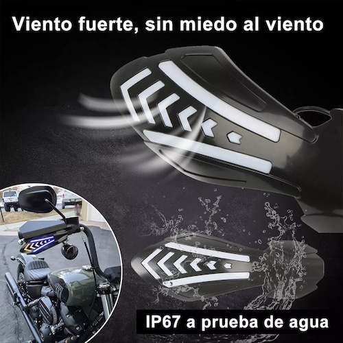 Cubre Puños Moto Handguars Motocicleta Con Luz Led Universal