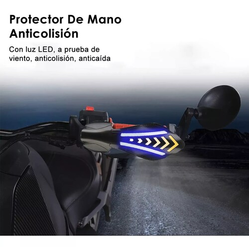 Cubre Puños Moto Handguars Motocicleta Con Luz Led Universal