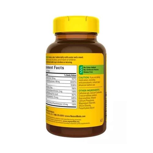 Super B-Complex + Vitamina C Nature Made Multivitaminico Vitamina B1, B2, B6 con 160 capsulas