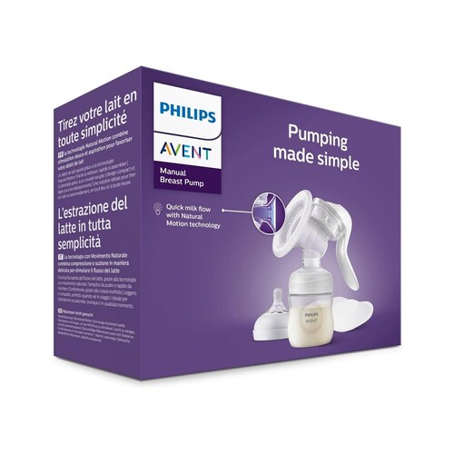 Extractor Manual Leche Materna Avent Pads Mamarios.