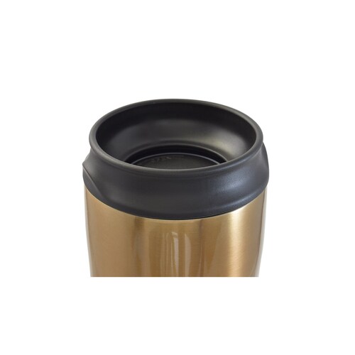 Termo de acero inoxidable con válvula antiderrames, 470 ml, cobre metálico