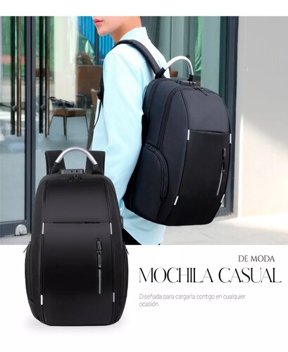 Mochila Antirrobo De Gran Capacidad Con Cargador Usb.