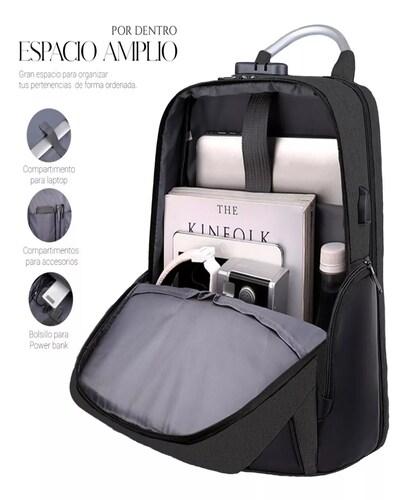 Mochila Antirrobo De Gran Capacidad Con Cargador Usb.