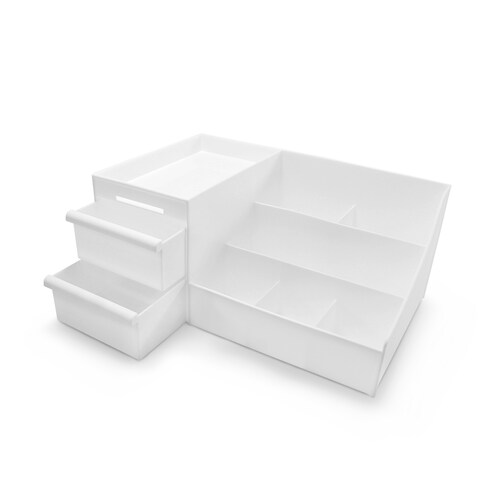 Organizador de Maquillaje de Plastico con cajones de almacenamiento.