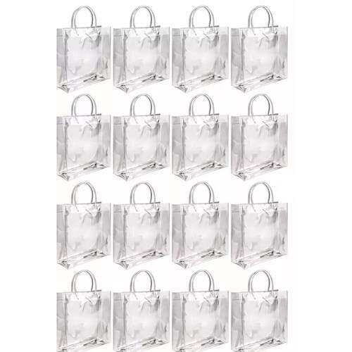 20 Bolsa Regalo Con Asa Transparentes Boda Bautizo Recuerdos