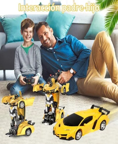 2 En 1 Eléctrico Rc Coche Deformación Robots Niños Niños Jug.