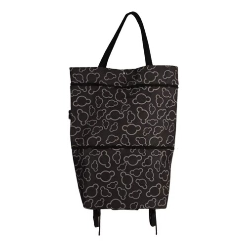Bolso Con Ruedas Plegable Portátil Ajustable para Mandado, Color Negro