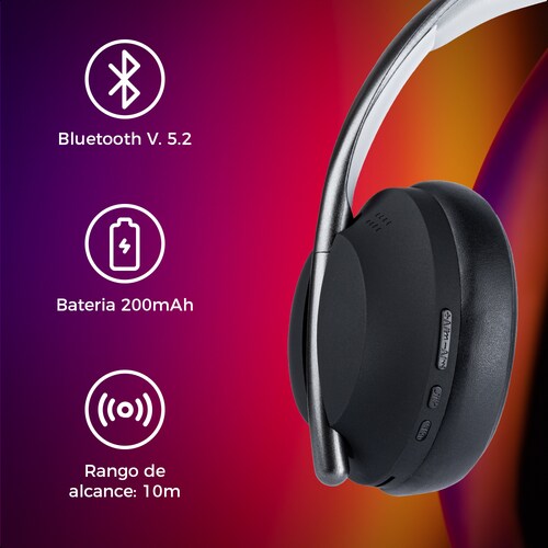 Audífonos Techzone DJ Ultra Bass de Máxima Potencia 8h Uso