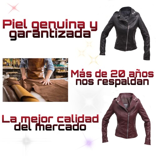 Chamarra de cuero Autentico casual Yadvana Dama incluye regalo un llavero de piel