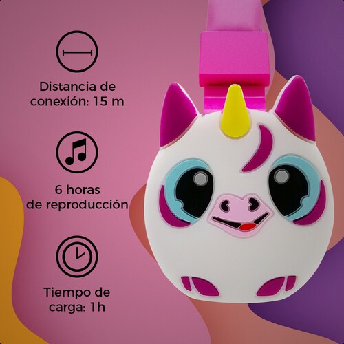 Audífonos Estéreo Bluetooth Infantil Fashion&Cute Unicornio..