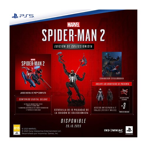 Edición especial de Playstation 5 de Marvel's Spiderman 2