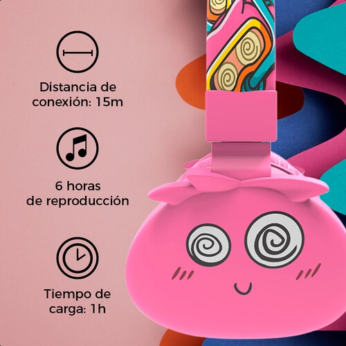 Audífonos Estéreo Bluetooth Infantil Fashion&Cute Color Rosa.