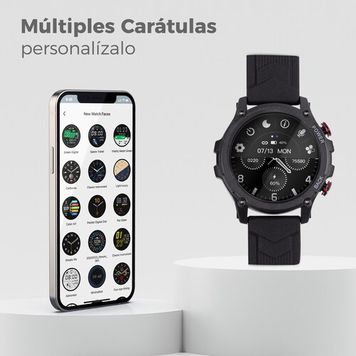 Smartwatch Techzone Deportivo Contra Salpicaduras Grado Ip67