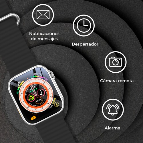 Smartwatch Silver Pantalla 1.3 Correa Vernde defensa IP67