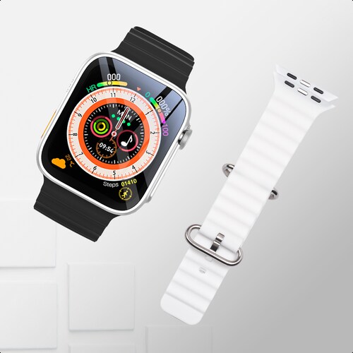 Smartwatch Silver Pantalla 1.3 Ginga Correa Blanco Protección Ip67.