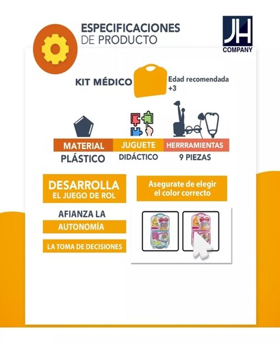 Kit Maletin Enfermera Juguete De Rol Medico Doctor Xf7769.