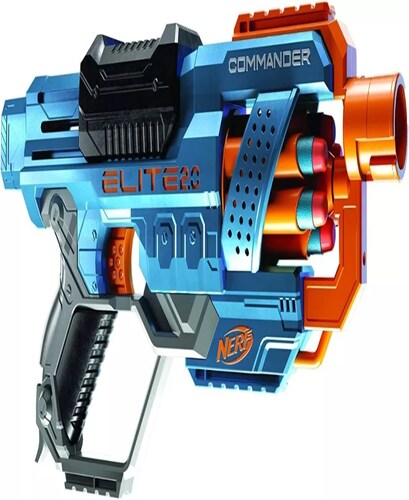 Lanzador Nerf Elite 2.0 Commander Rd 6 Con 12 Dardos 8+